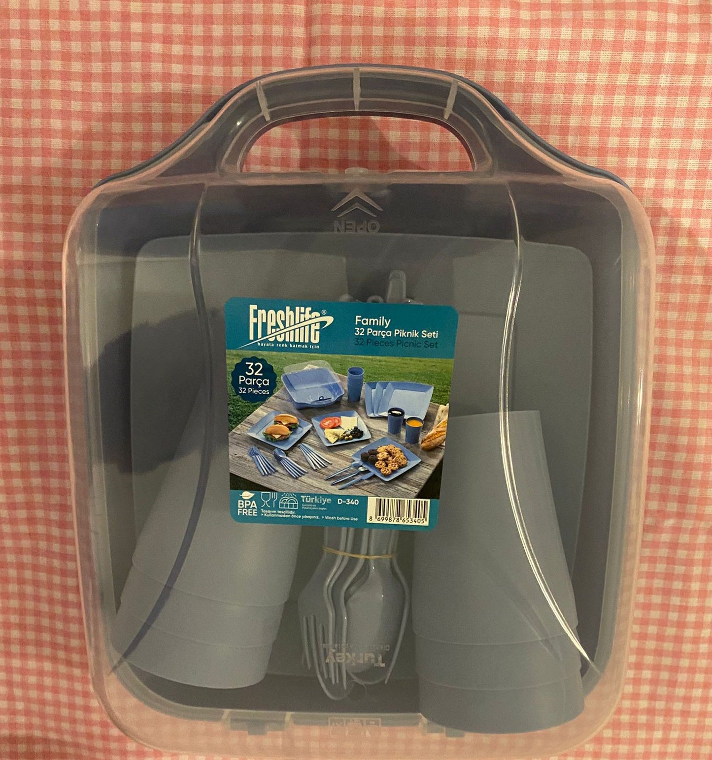 Modura - 6 Kişilik Piknik & Kamp Sofra Seti – Saklama Kutulu