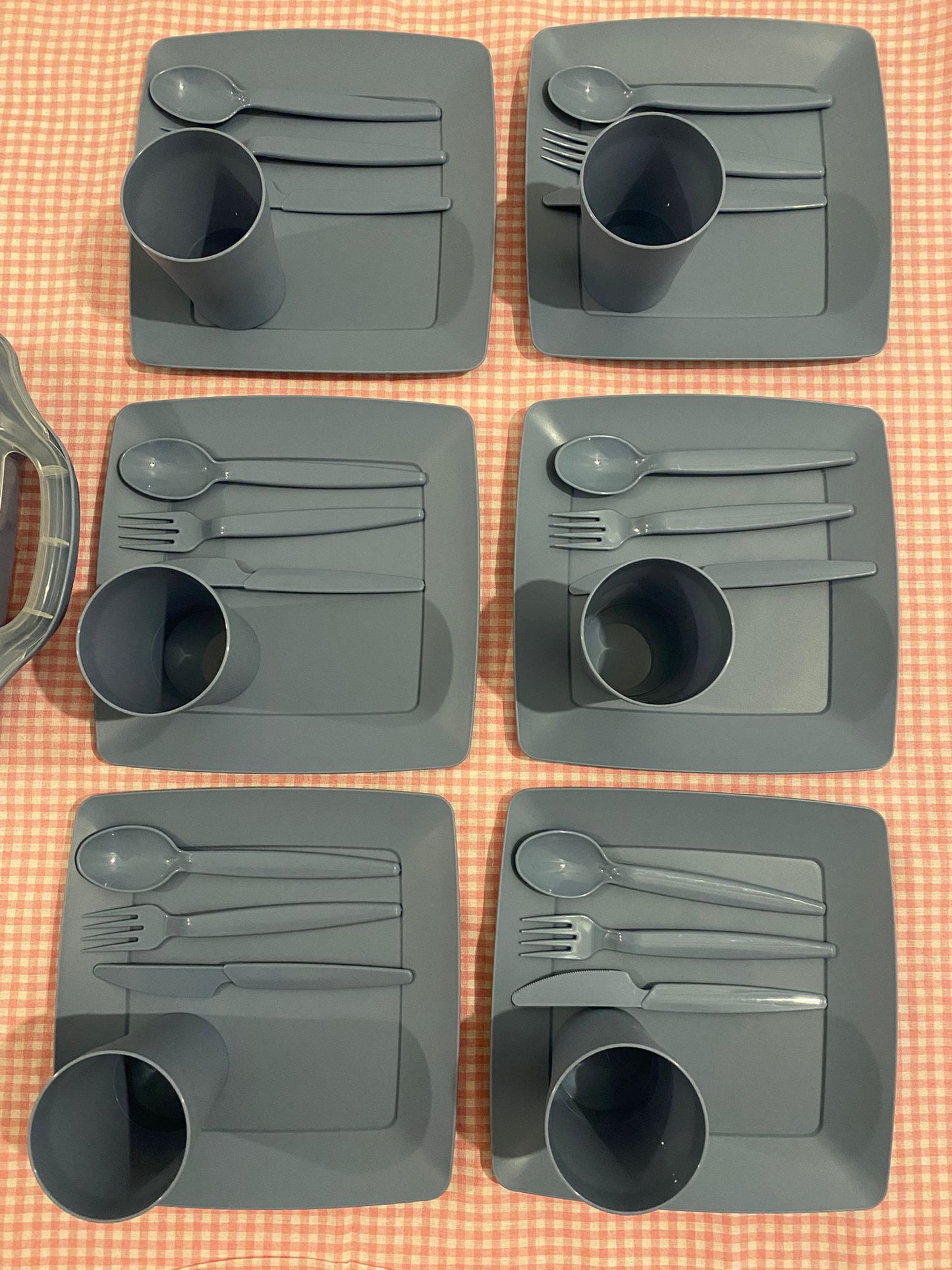 Modura - 6 Kişilik Piknik & Kamp Sofra Seti – Saklama Kutulu