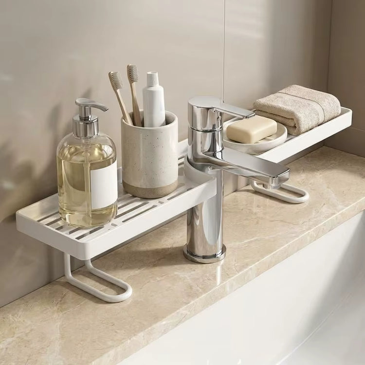 ✅ 50 CM Musluk Üstü Banyo Organizer Rafı – Delmeden Montaj, Paslanmaz, Geniş Depolama Alanı, Yer Tasarrufu Sağlayan Düzenleyici
