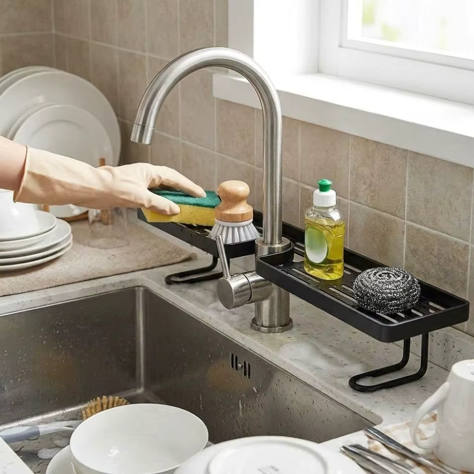 ✅ 50 CM Musluk Üstü Banyo Organizer Rafı – Delmeden Montaj, Paslanmaz, Geniş Depolama Alanı, Yer Tasarrufu Sağlayan Düzenleyici