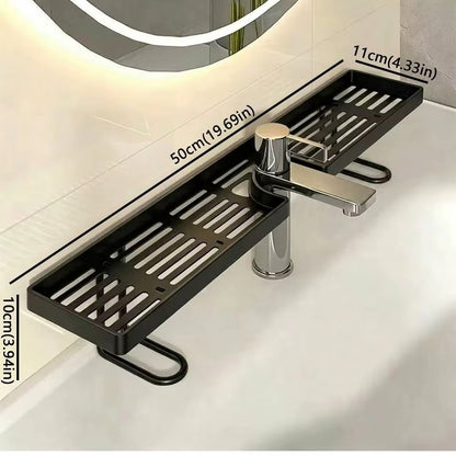 ✅ 50 CM Musluk Üstü Banyo Organizer Rafı – Delmeden Montaj, Paslanmaz, Geniş Depolama Alanı, Yer Tasarrufu Sağlayan Düzenleyici