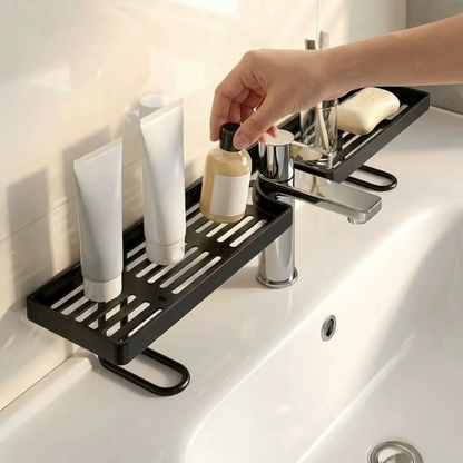 ✅ 50 CM Musluk Üstü Banyo Organizer Rafı – Delmeden Montaj, Paslanmaz, Geniş Depolama Alanı, Yer Tasarrufu Sağlayan Düzenleyici