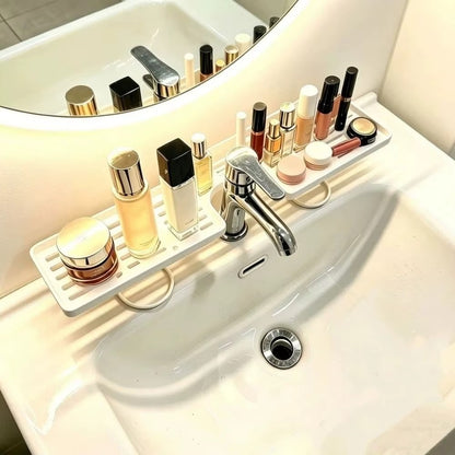 ✅ 50 CM Musluk Üstü Banyo Organizer Rafı – Delmeden Montaj, Paslanmaz, Geniş Depolama Alanı, Yer Tasarrufu Sağlayan Düzenleyici