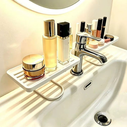 ✅ 50 CM Musluk Üstü Banyo Organizer Rafı – Delmeden Montaj, Paslanmaz, Geniş Depolama Alanı, Yer Tasarrufu Sağlayan Düzenleyici